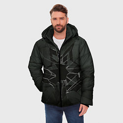 Куртка зимняя мужская Черное разбитое стекло, цвет: 3D-светло-серый — фото 2