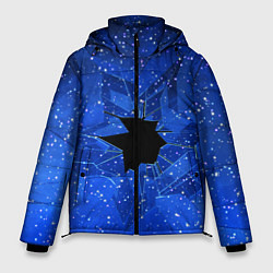 Куртка зимняя мужская Расколотое стекло - звездное небо, цвет: 3D-светло-серый