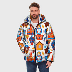 Куртка зимняя мужская Русские народные традиции, цвет: 3D-светло-серый — фото 2