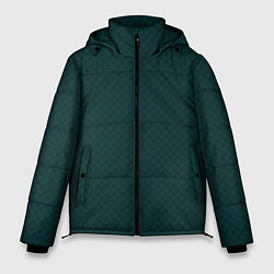 Куртка зимняя мужская Тёмно-зелёный паттерн однотонный, цвет: 3D-светло-серый