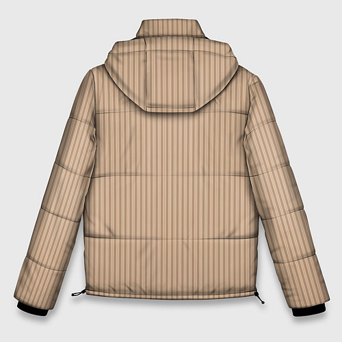 Мужская зимняя куртка Светлый коричневый в полоску / 3D-Светло-серый – фото 2