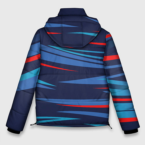 Мужская зимняя куртка Россия - blue stripes / 3D-Красный – фото 2