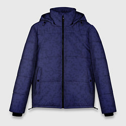 Куртка зимняя мужская Пятнистый однотонный сине-фиолетовый, цвет: 3D-черный