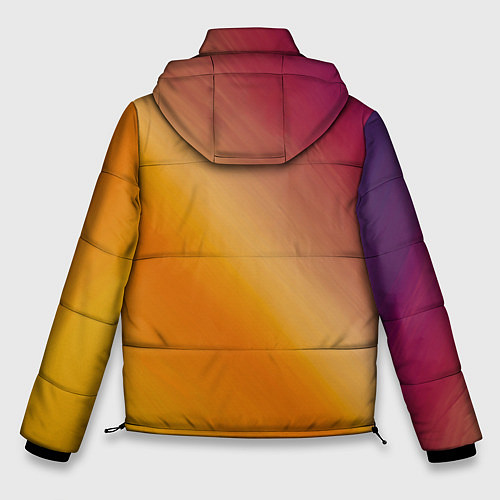 Мужская зимняя куртка Абстракция солнечный луч / 3D-Красный – фото 2