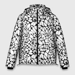 Куртка зимняя мужская Абстрактный узор из звезд, цвет: 3D-черный