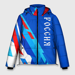 Куртка зимняя мужская Абстрактный триколор Россия, цвет: 3D-светло-серый