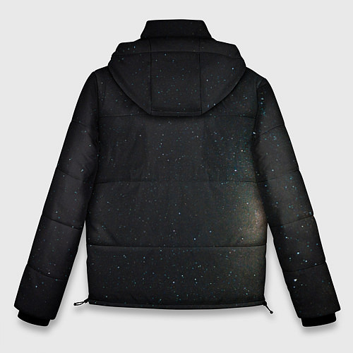 Мужская зимняя куртка Звездный космос темно-синий / 3D-Красный – фото 2