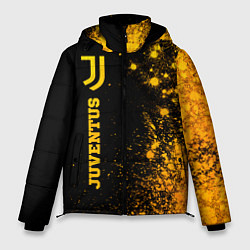 Куртка зимняя мужская Juventus - gold gradient по-вертикали, цвет: 3D-черный