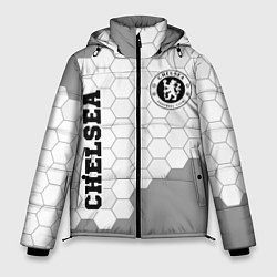 Куртка зимняя мужская Chelsea sport на светлом фоне вертикально, цвет: 3D-черный