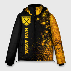 Мужская зимняя куртка West Ham - gold gradient по-вертикали