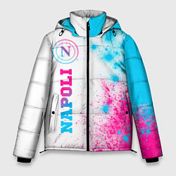 Куртка зимняя мужская Napoli neon gradient style по-вертикали, цвет: 3D-черный