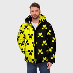 Куртка зимняя мужская Minecraft logo brend online, цвет: 3D-красный — фото 2