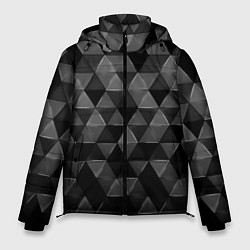 Куртка зимняя мужская Серые треугольники, цвет: 3D-светло-серый