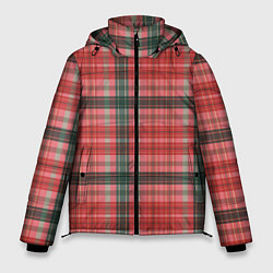 Мужская зимняя куртка Красно-серая шотландская клетка