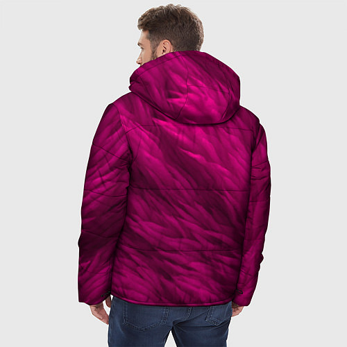 Мужская зимняя куртка Мех в цвете маджента / 3D-Черный – фото 4