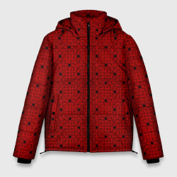 Куртка зимняя мужская Узор с изображением узлов, цвет: 3D-черный