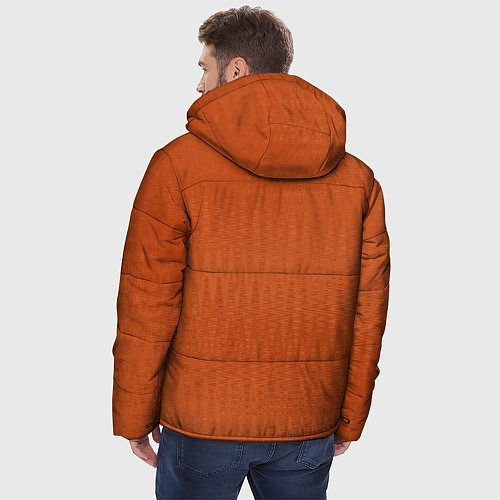 Мужская зимняя куртка Светлый коричневый текстурированный / 3D-Черный – фото 4