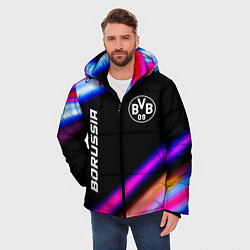 Куртка зимняя мужская Borussia speed game lights, цвет: 3D-черный — фото 2