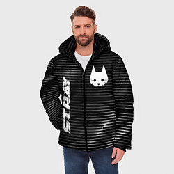 Куртка зимняя мужская Stray metal game lines, цвет: 3D-черный — фото 2