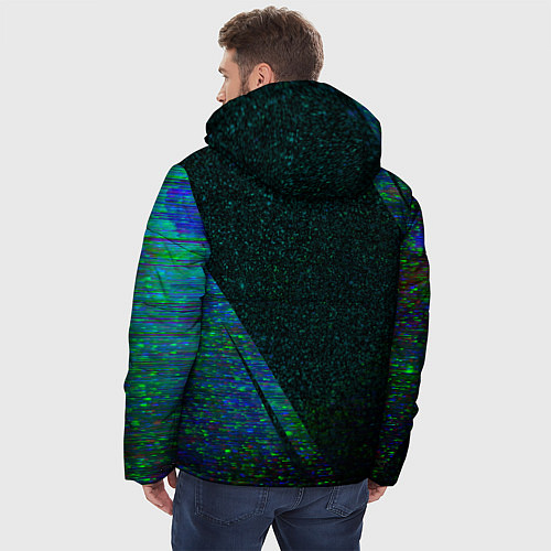 Мужская зимняя куртка Borussia glitch blue / 3D-Черный – фото 4