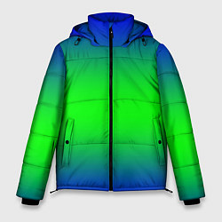 Куртка зимняя мужская Зелёный градиент текстура, цвет: 3D-красный