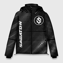 Куртка зимняя мужская Sabaton metal rock lines, цвет: 3D-черный