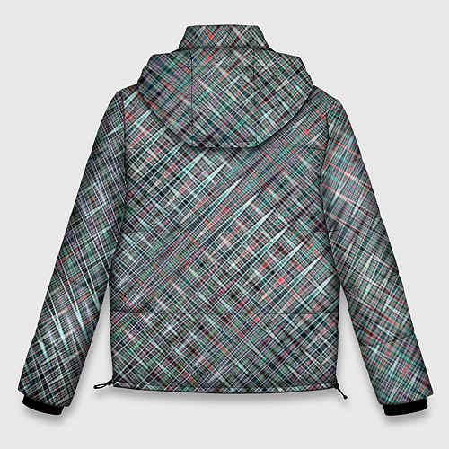 Мужская зимняя куртка Тёмный бирюзовый текстурированный / 3D-Светло-серый – фото 2