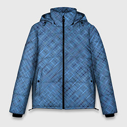 Куртка зимняя мужская Тёмно-голубой текстурированный, цвет: 3D-черный