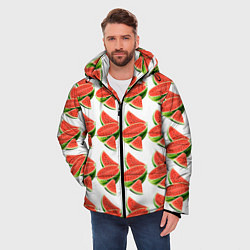 Куртка зимняя мужская Разрезанный арбуз, цвет: 3D-светло-серый — фото 2