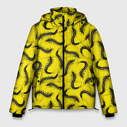 Куртка зимняя мужская Сороконожка узор, цвет: 3D-черный