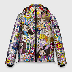 Куртка зимняя мужская Right now NewJeans and Takashi Murakami, цвет: 3D-красный