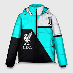 Куртка зимняя мужская Juventus x Liverpool geometry, цвет: 3D-светло-серый