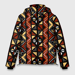 Куртка зимняя мужская Африканский мавританский орнамент, цвет: 3D-черный