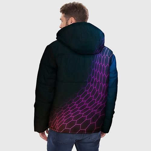 Мужская зимняя куртка Jeep neon hexagon / 3D-Черный – фото 4