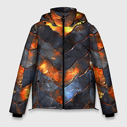 Куртка зимняя мужская Чешуя в огне, цвет: 3D-светло-серый