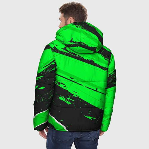 Мужская зимняя куртка Porsche sport green / 3D-Черный – фото 4