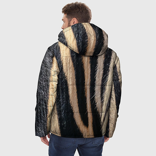 Мужская зимняя куртка Мех зебры / 3D-Черный – фото 4