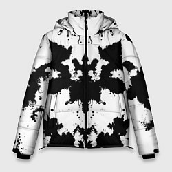 Куртка зимняя мужская Психоделический тест Роршаха, цвет: 3D-черный