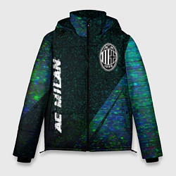 Куртка зимняя мужская AC Milan glitch blue, цвет: 3D-черный