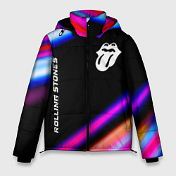 Куртка зимняя мужская Rolling Stones neon rock lights, цвет: 3D-черный