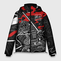 Куртка зимняя мужская Тень война - самурай, цвет: 3D-черный