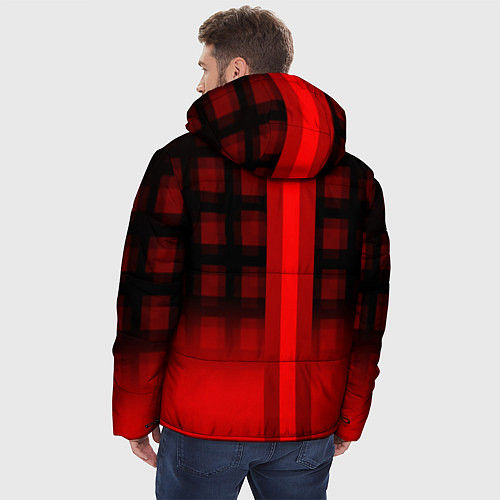 Мужская зимняя куртка Arsenal fc sport geometry steel / 3D-Черный – фото 4