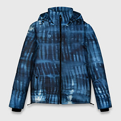 Куртка зимняя мужская Японская абстракция шибори, цвет: 3D-светло-серый