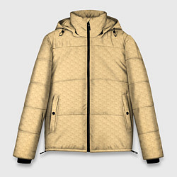 Куртка зимняя мужская Паттерн сетчатый чашуйчетый, цвет: 3D-черный
