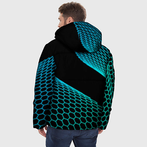 Мужская зимняя куртка BMW electro hexagon / 3D-Черный – фото 4