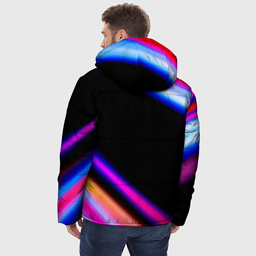 Мужская зимняя куртка Sabaton neon rock lights / 3D-Черный – фото 4