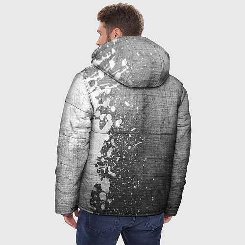 Мужская зимняя куртка AC Milan - grey gradient по-вертикали / 3D-Черный – фото 4