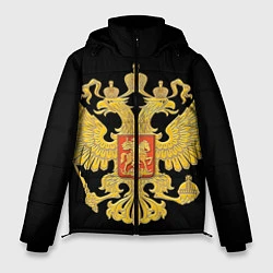 Куртка зимняя мужская Герб России: золото, цвет: 3D-черный