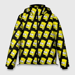 Куртка зимняя мужская Барт Симпсон: узор, цвет: 3D-черный