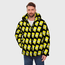 Куртка зимняя мужская Барт Симпсон: узор, цвет: 3D-светло-серый — фото 2